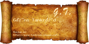 Güns Tankréd névjegykártya